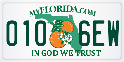 FL license plate 0106EW
