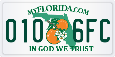 FL license plate 0106FC