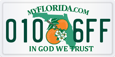 FL license plate 0106FF