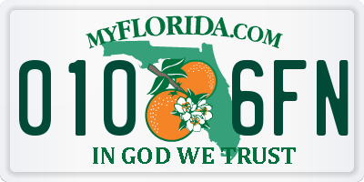 FL license plate 0106FN