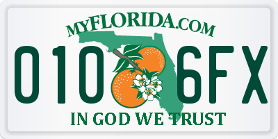FL license plate 0106FX