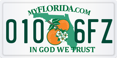 FL license plate 0106FZ