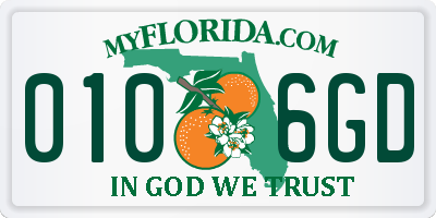FL license plate 0106GD