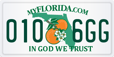 FL license plate 0106GG