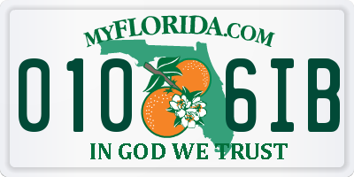 FL license plate 0106IB