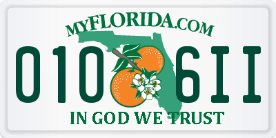FL license plate 0106II