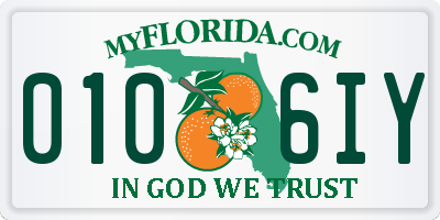 FL license plate 0106IY
