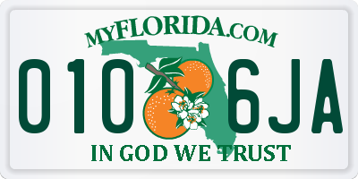 FL license plate 0106JA