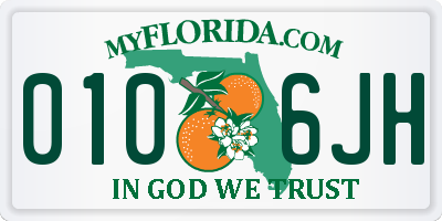 FL license plate 0106JH