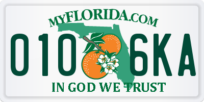 FL license plate 0106KA