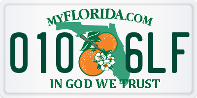 FL license plate 0106LF