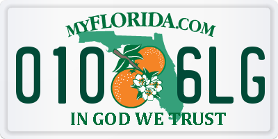 FL license plate 0106LG