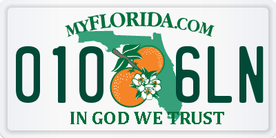 FL license plate 0106LN