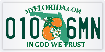 FL license plate 0106MN