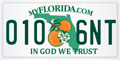 FL license plate 0106NT