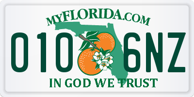FL license plate 0106NZ