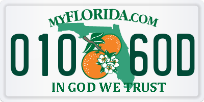 FL license plate 0106OD