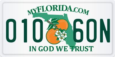 FL license plate 0106ON