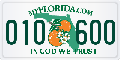 FL license plate 0106OO