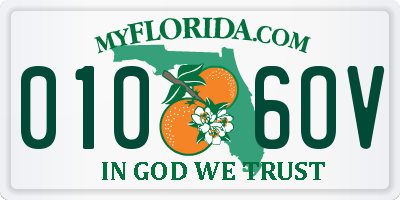 FL license plate 0106OV