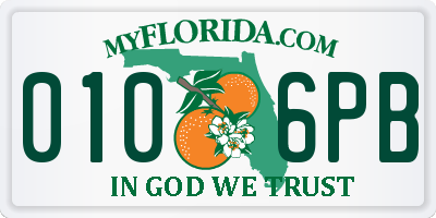 FL license plate 0106PB