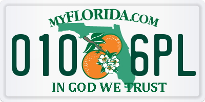 FL license plate 0106PL