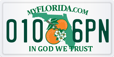 FL license plate 0106PN
