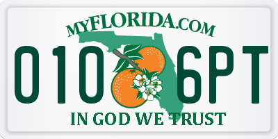 FL license plate 0106PT