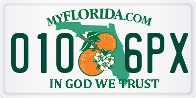 FL license plate 0106PX