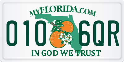 FL license plate 0106QR