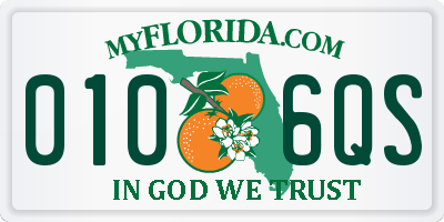 FL license plate 0106QS