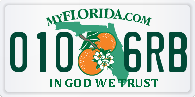 FL license plate 0106RB
