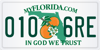 FL license plate 0106RE