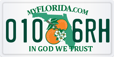 FL license plate 0106RH
