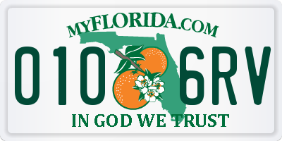 FL license plate 0106RV