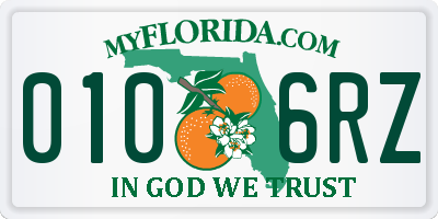 FL license plate 0106RZ