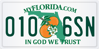 FL license plate 0106SN