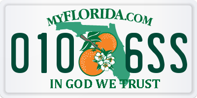 FL license plate 0106SS