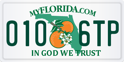 FL license plate 0106TP
