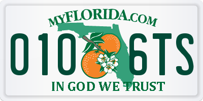 FL license plate 0106TS
