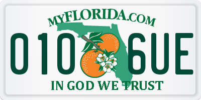 FL license plate 0106UE