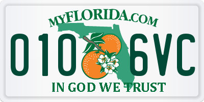 FL license plate 0106VC