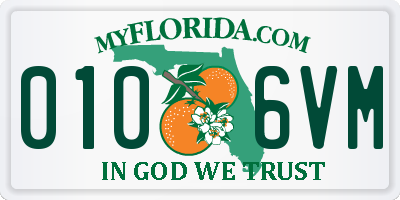 FL license plate 0106VM