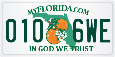 FL license plate 0106WE