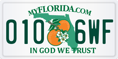 FL license plate 0106WF
