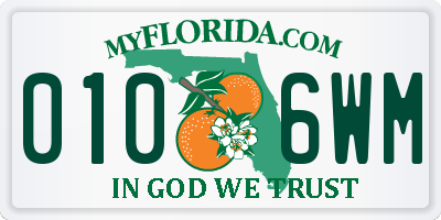FL license plate 0106WM