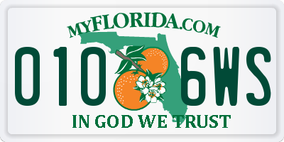 FL license plate 0106WS