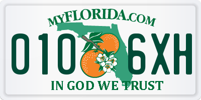 FL license plate 0106XH