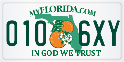 FL license plate 0106XY