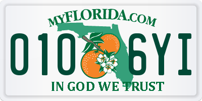 FL license plate 0106YI